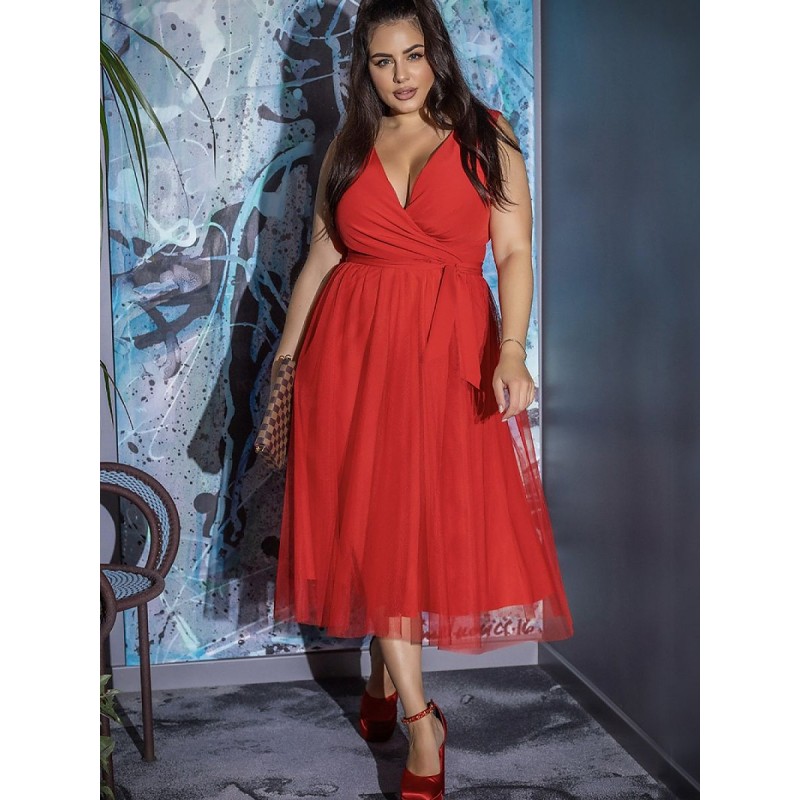  Plus size Robe Bicotone 