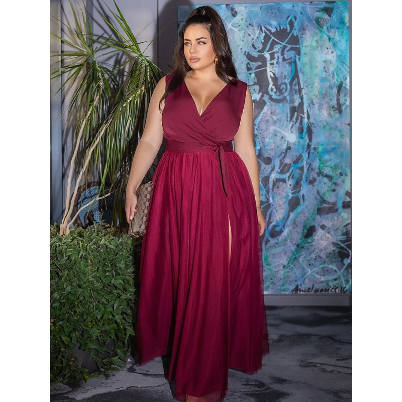  Plus size Robe Bicotone 